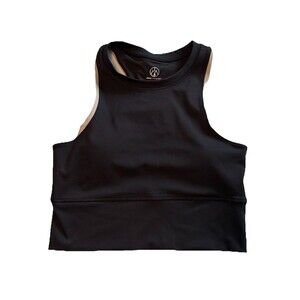 Move Theology Women Medium Black Racerback Sport Bra Sportswear Gym Streetwear